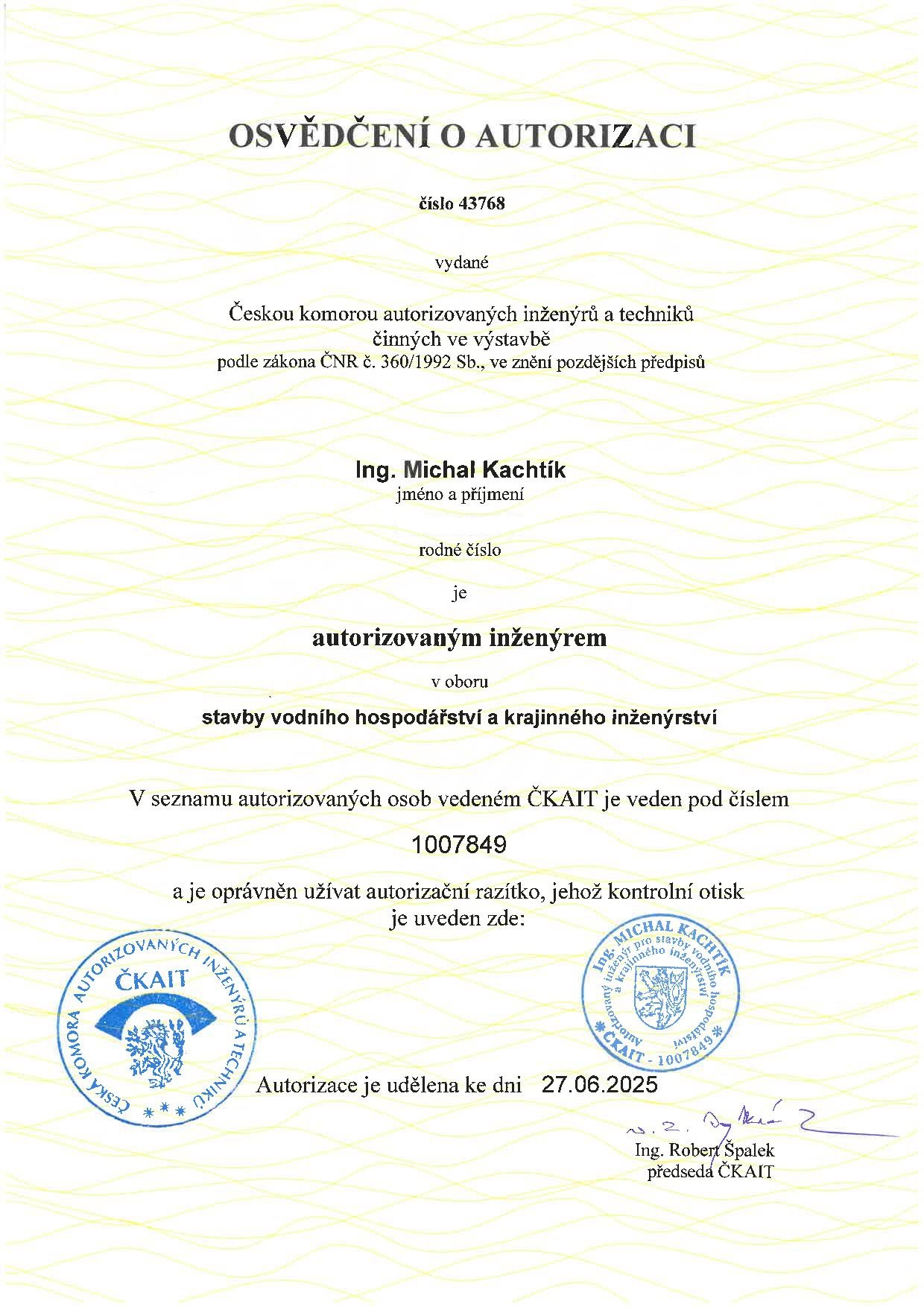 Ing. Michal Kacht�k